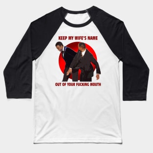 wow will smith slap chris rock Baseball T-Shirt